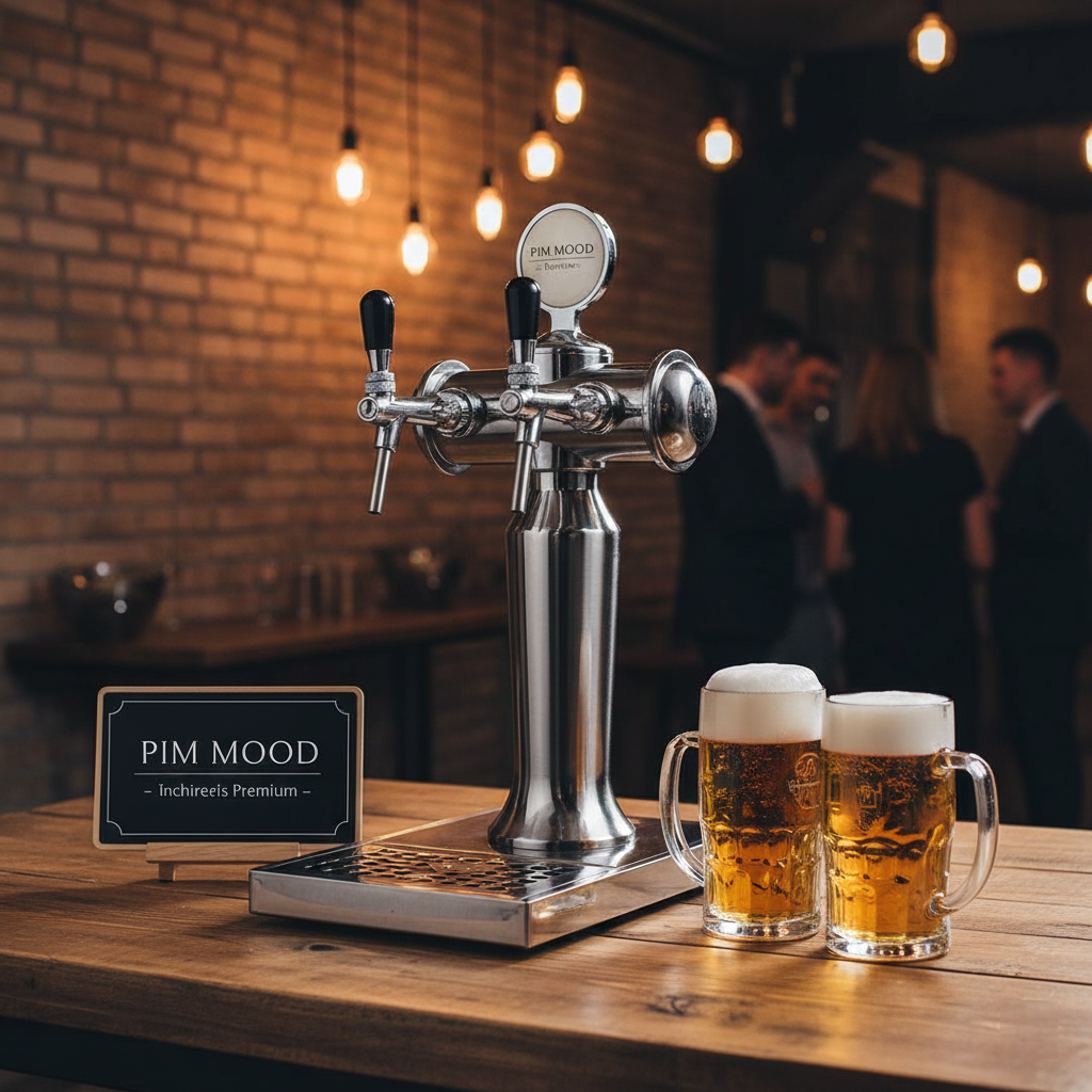 Dozator de bere profesional din inox pentru închiriere evenimente și petreceri private PIM MOOD Events